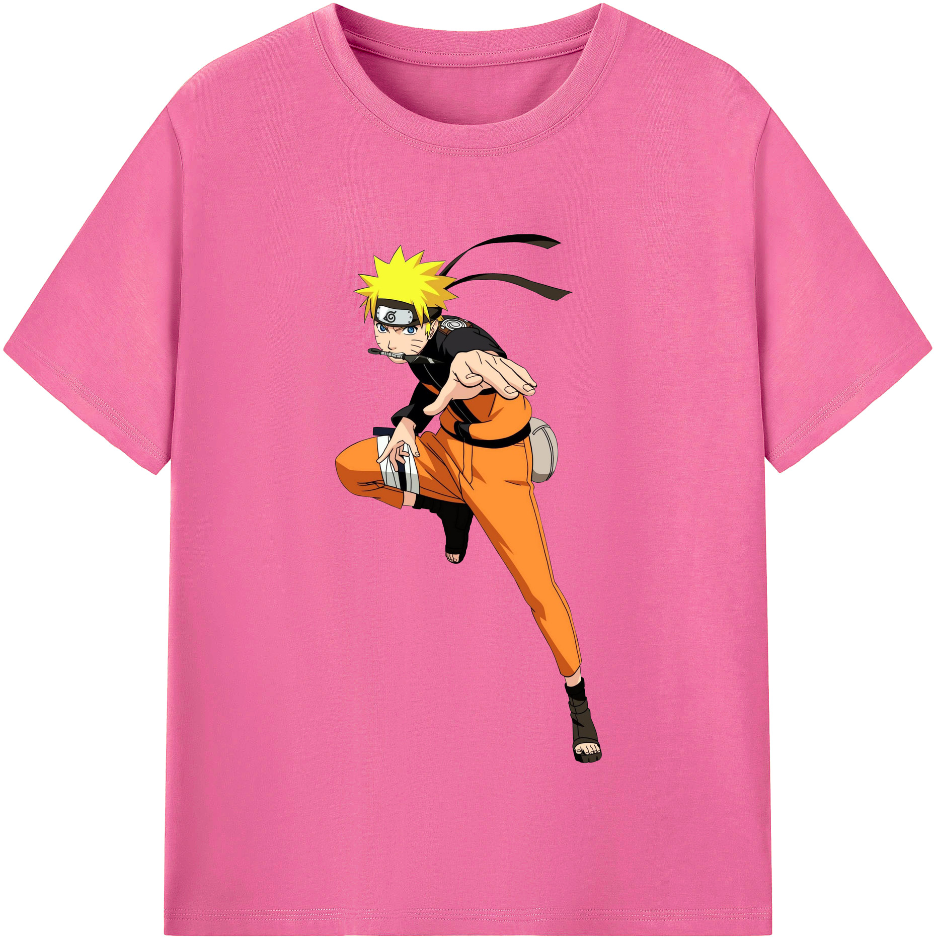 （画像用） NARUTO -ナルト- うずまき ナルト Uzumaki Naruto レディースカジュアルプリントTシャツ（綿100％）